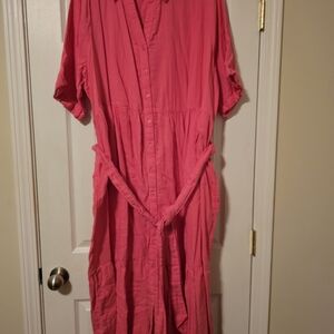 Lane Bryant Pink Maxi Dress 26/28